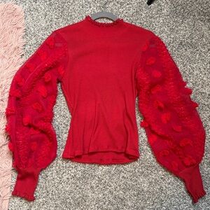 Almost Famous Vibrant Red Knit Top